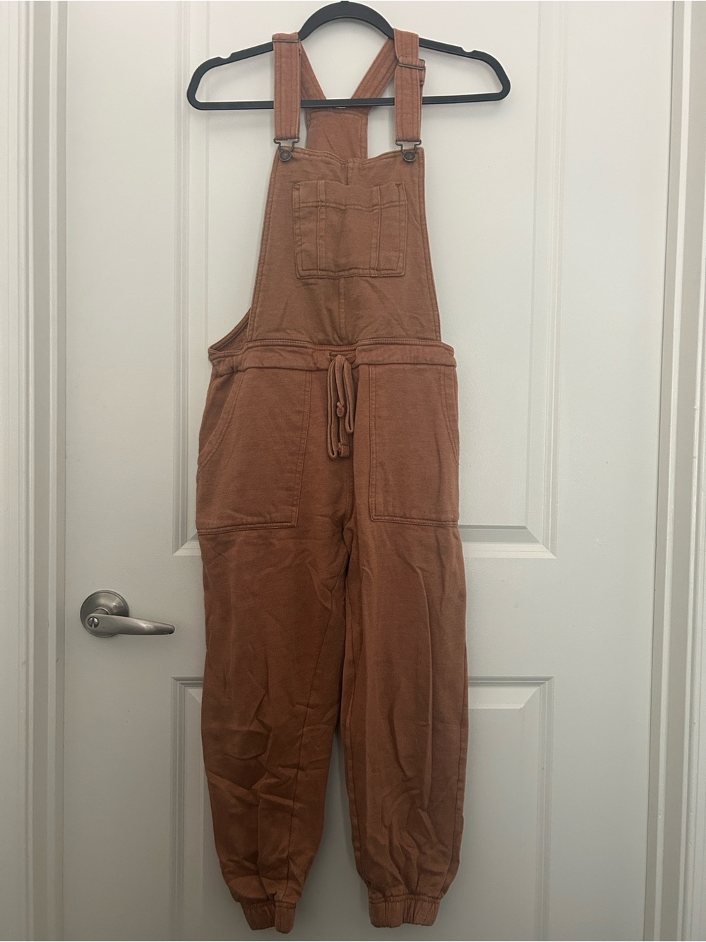 Wallflower Rust Brown Cotton Drawstring Overalls Jumpsuit